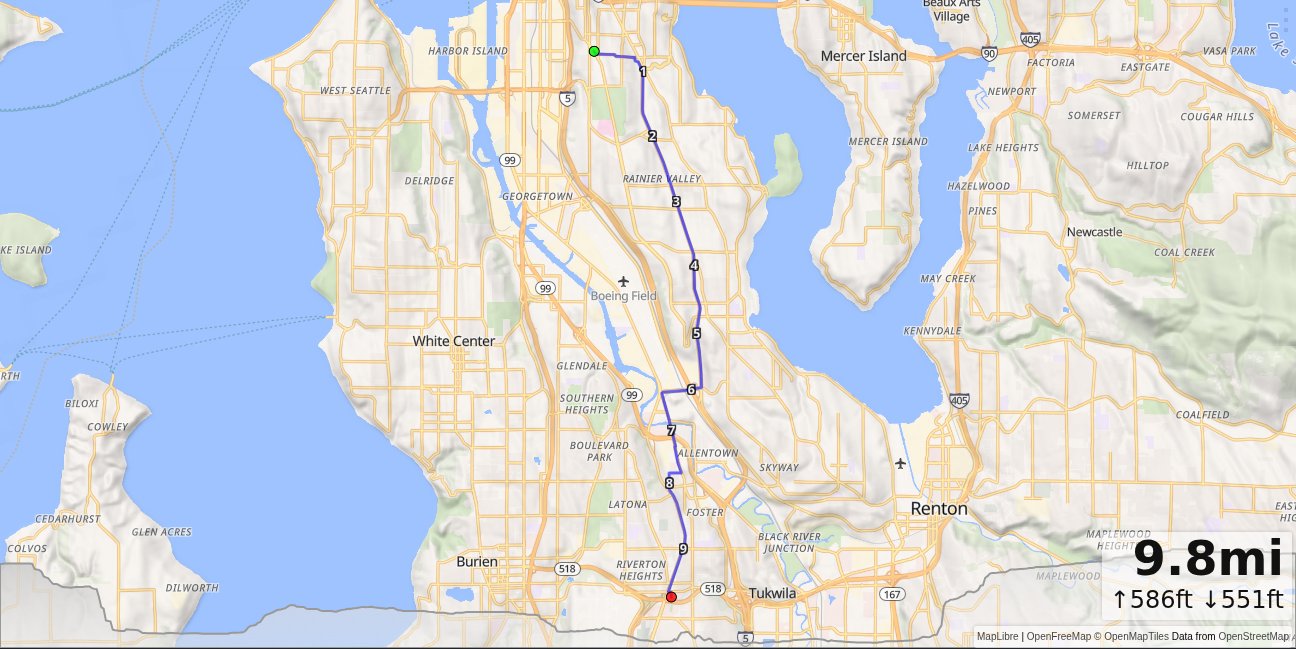 Beacon Hill, MLK, Tukwila map