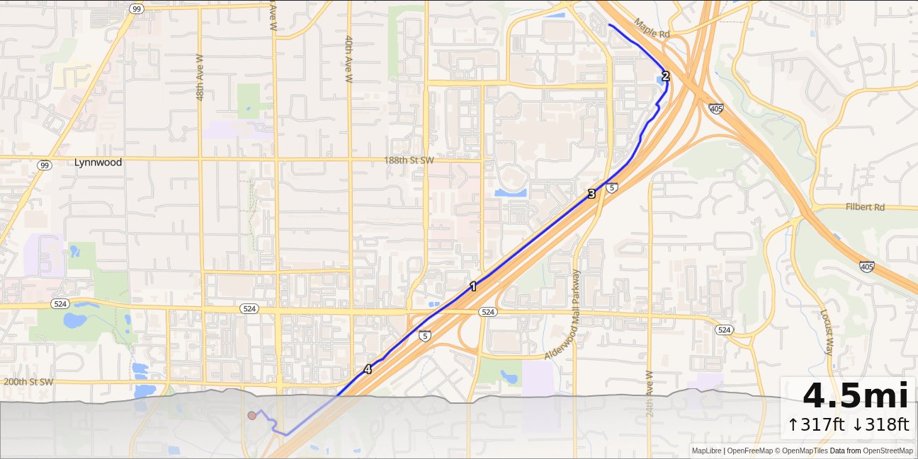 OB: Lynwood, Interurban Trail, Ash Way map