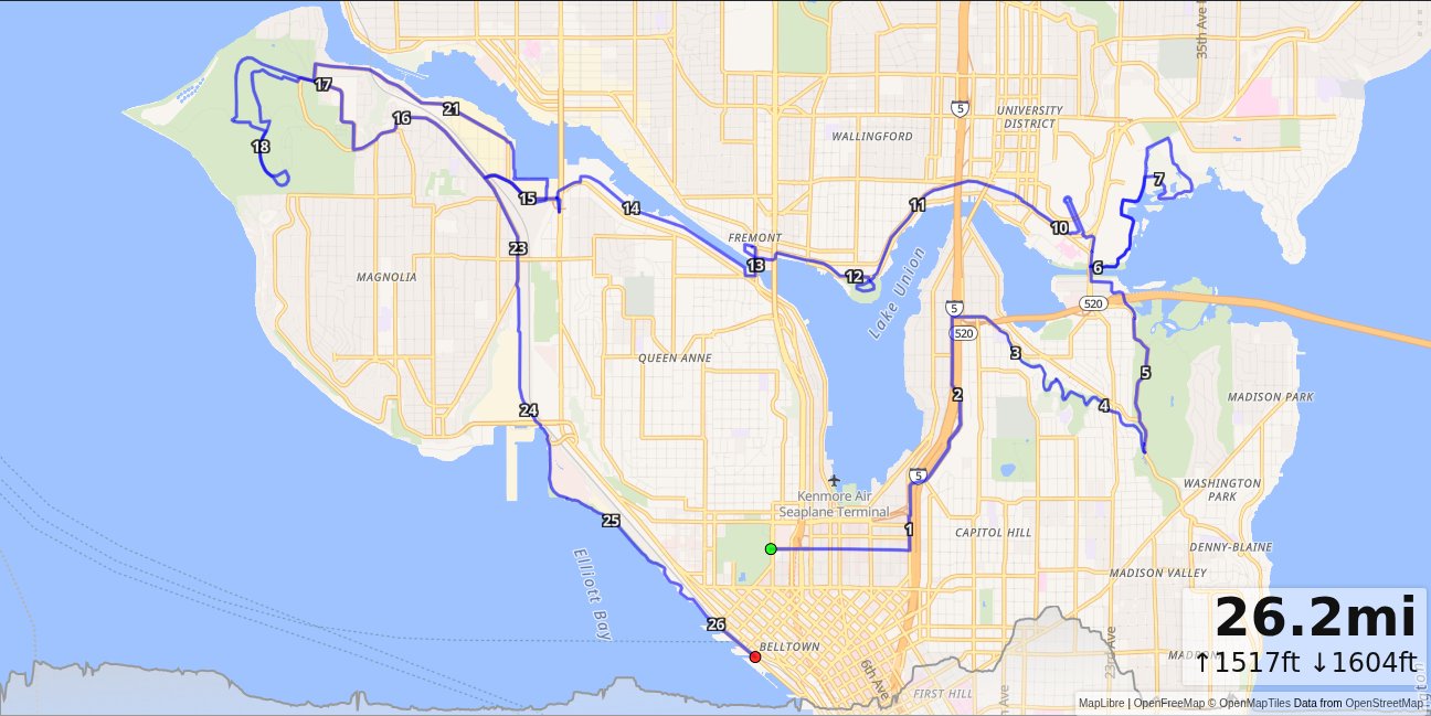 2025 Seattle Marathon map
