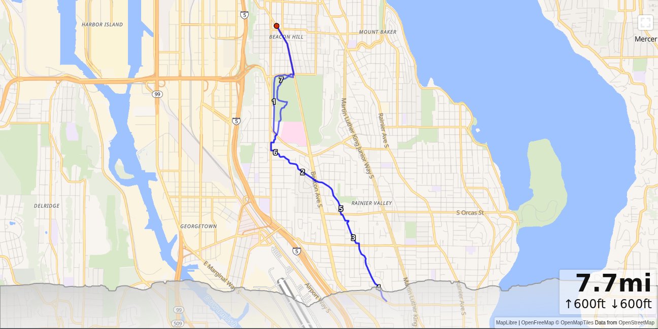 OB: Beacon, Jefferson Park, Chief Sealth Trail, New Holly map