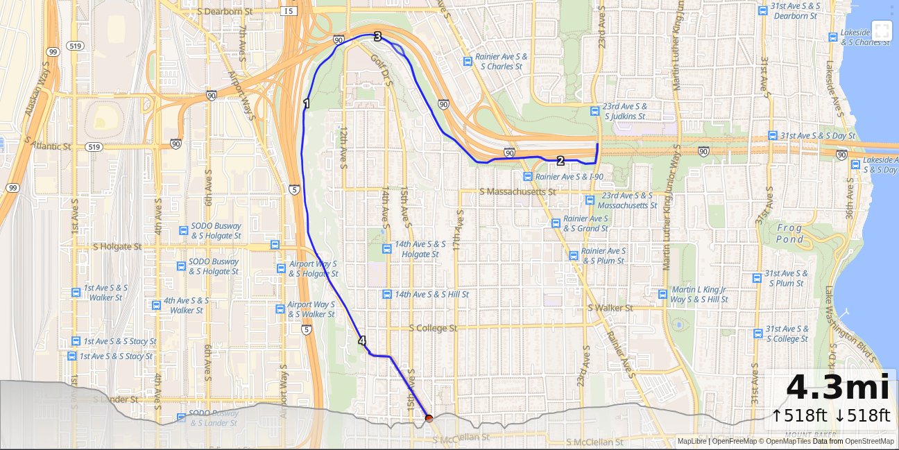 OB: Beacon, Mt Sound, I90 Trail, Judkins Park map
