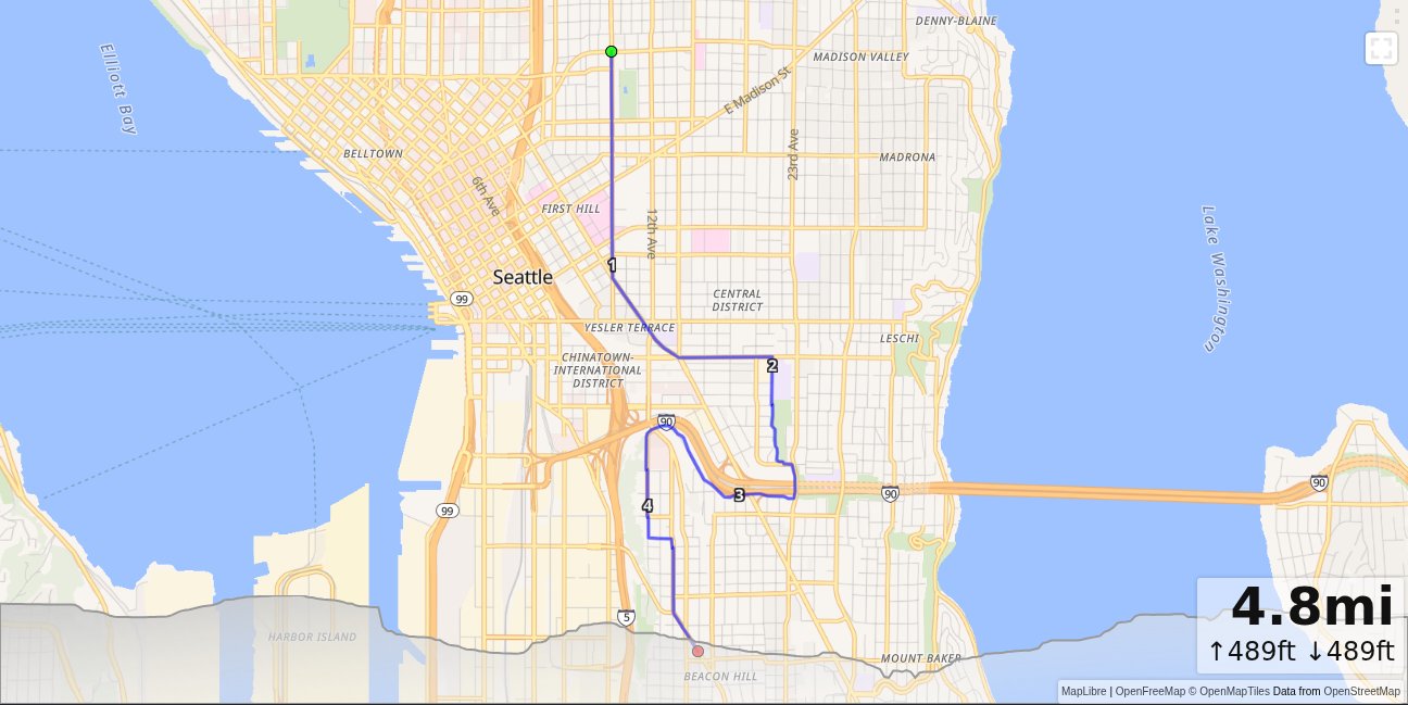 Cap Hill, I90 Trail, Beacon Hill map