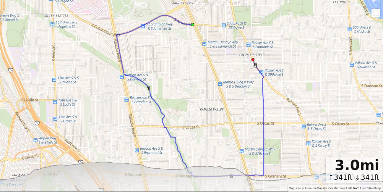 Columbia City, Chief Sealth, CC Center map