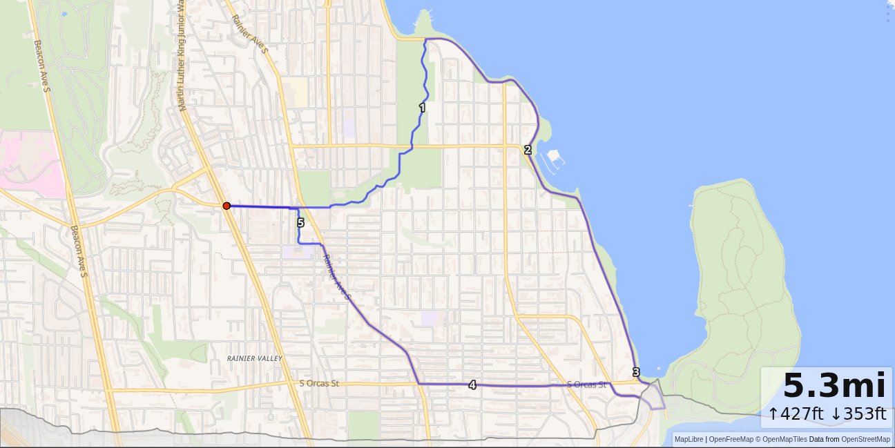 Columbia City, Genessee Park, LWB, Rainier Ave Loop map