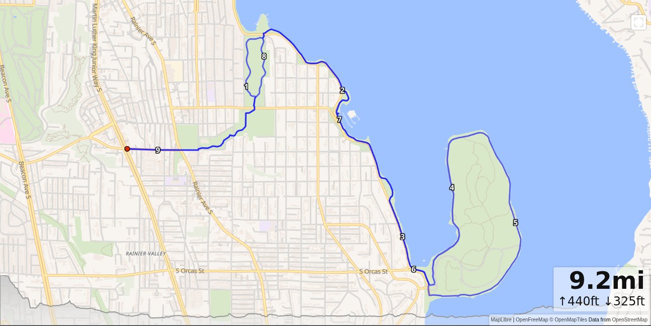 OB: Columbia City, Genessee Park, Seward Loop map