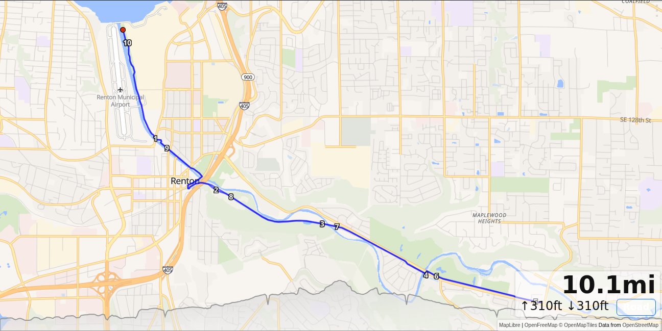 OB: Cedar River Trail 10 map