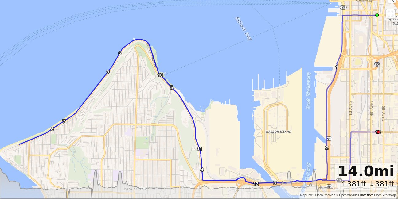 CID, Marginal Way, Alki Beach, SODO map