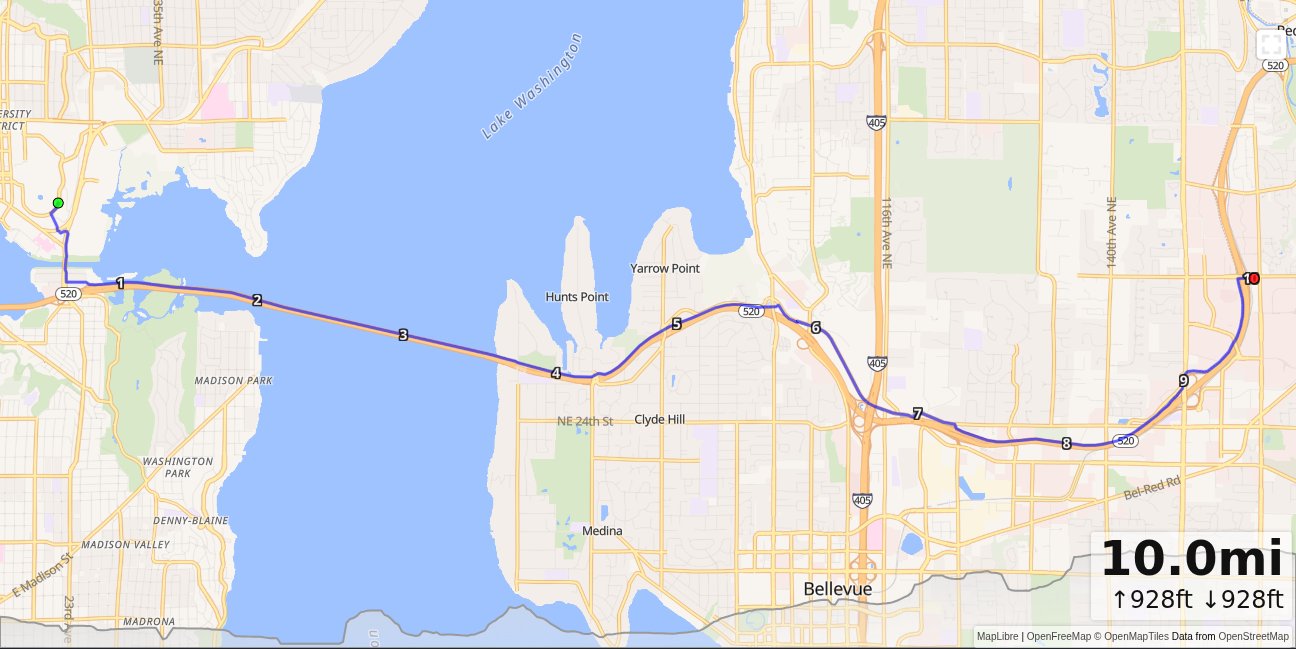 CSE, 520 Trail, Redmond Tech Center map