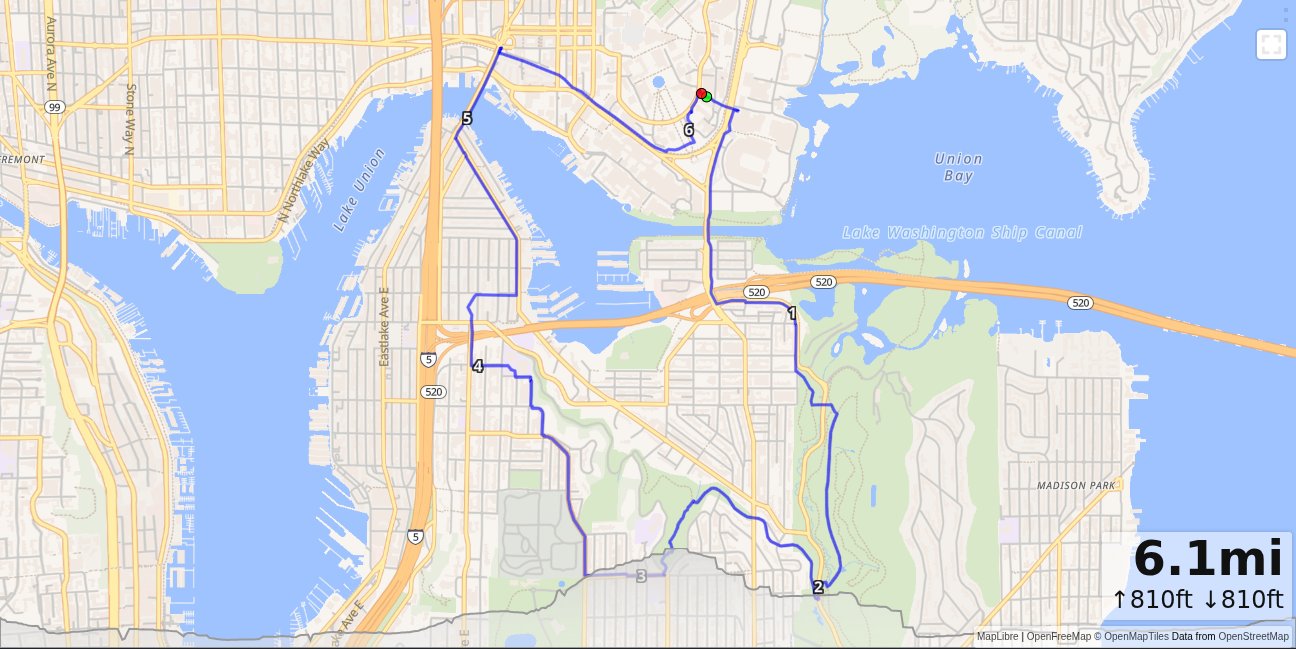 CSE, Arboretum, Interlaken, Portage Bay Loop map