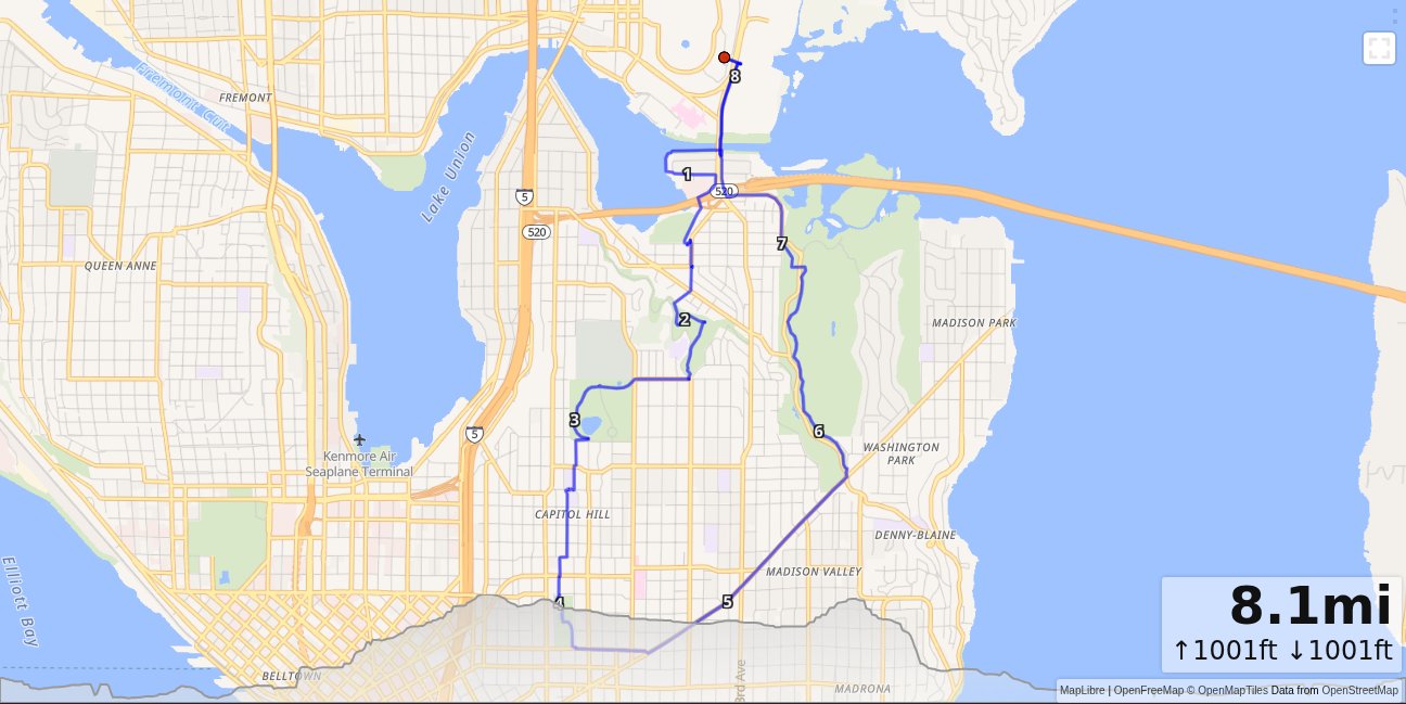 CSE, Capitol Hill Parks Loop map