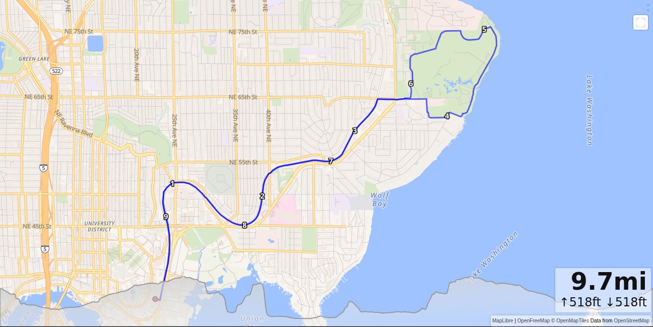 OB: CSE, Magnuson Park Loop map