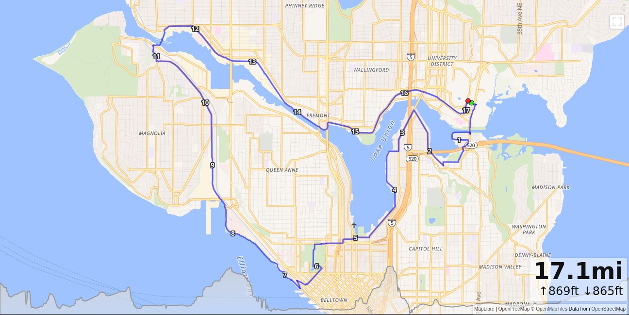 CSE, Portage Bay, Sculpture Park, Locks Loop map