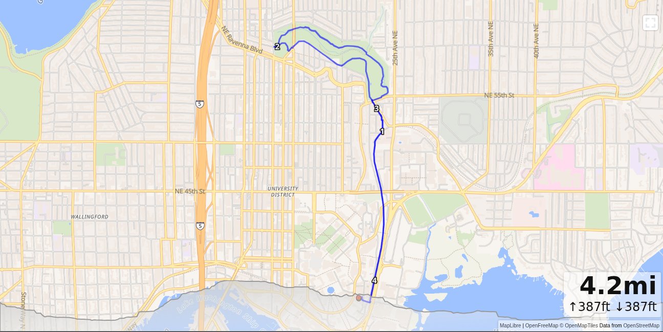 OB: CSE, Ravenna Park Loop map