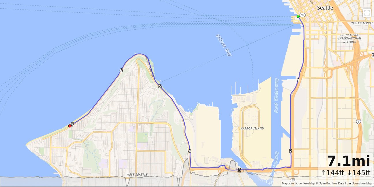 Ferry Terminal, Cranes, Alki Beach map