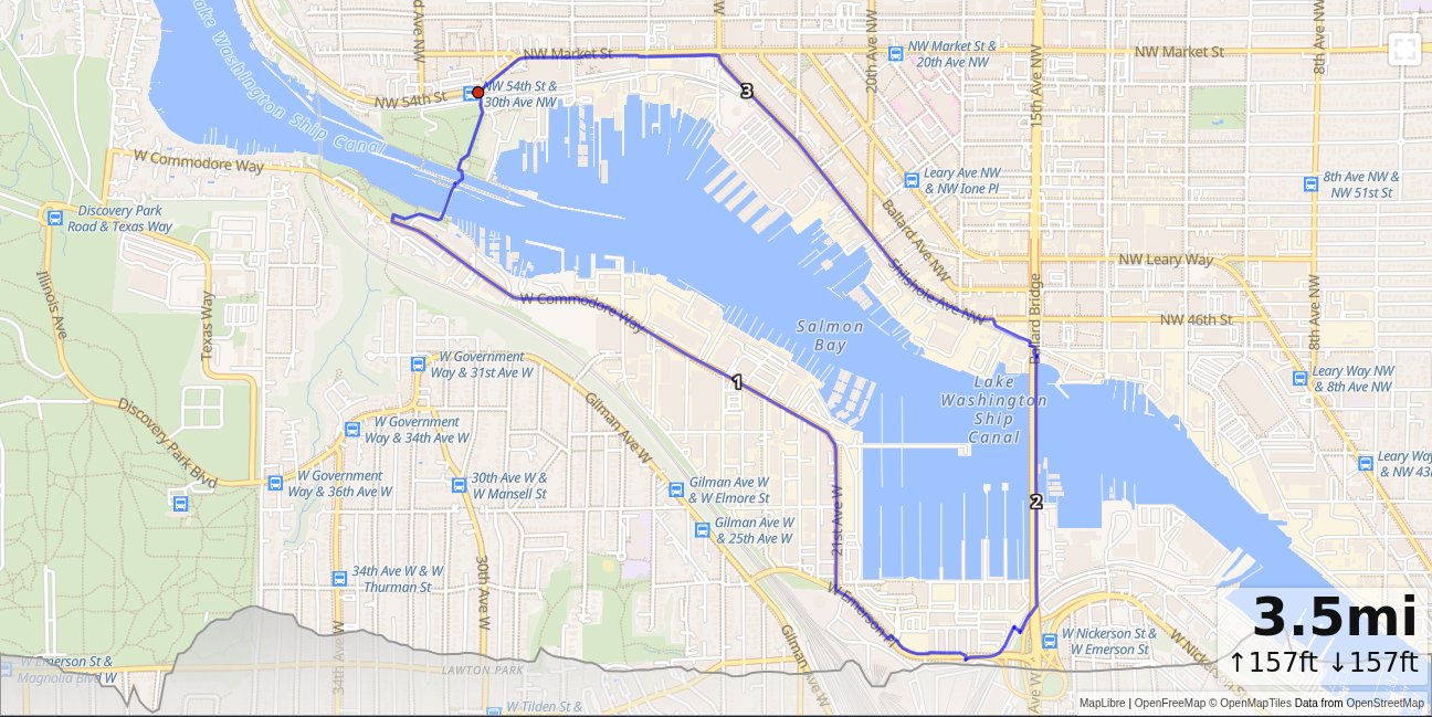 Locks, Ballard Bridge Loop map