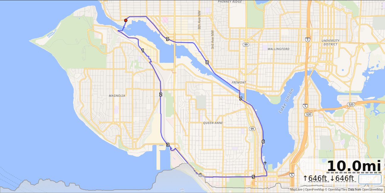 Locks, Interbay, Westlake, Shipcanal Loop map