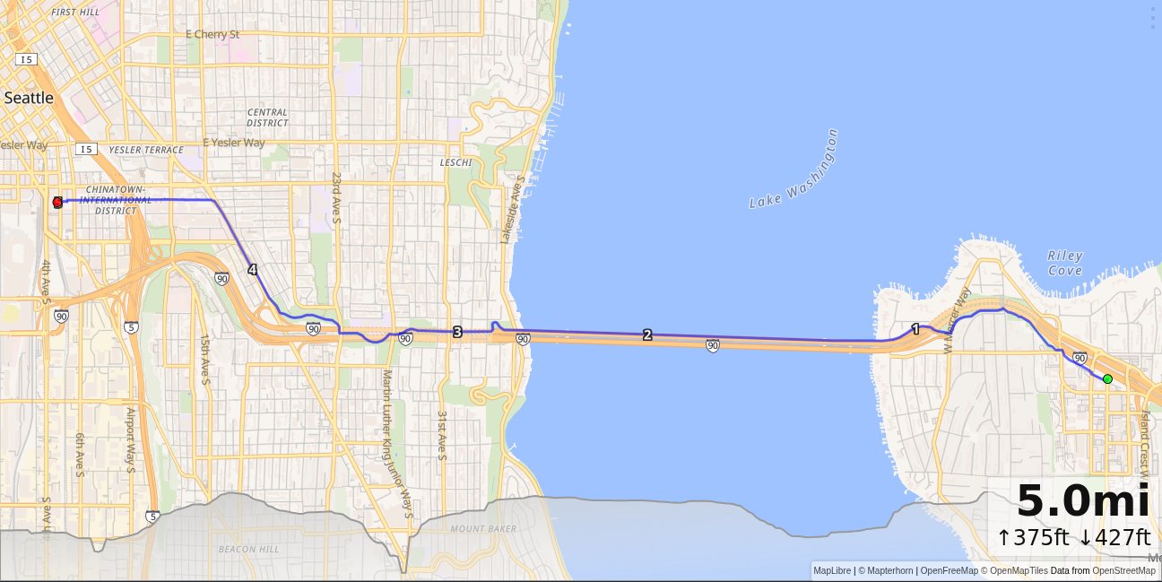 Mercer Island to ID P2P map