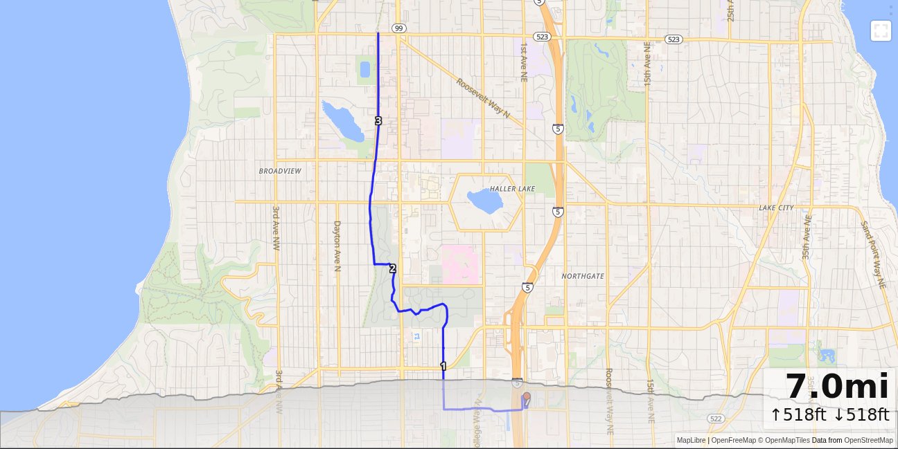 OB: Northgate, Interurban Trail, Bitter Lake map