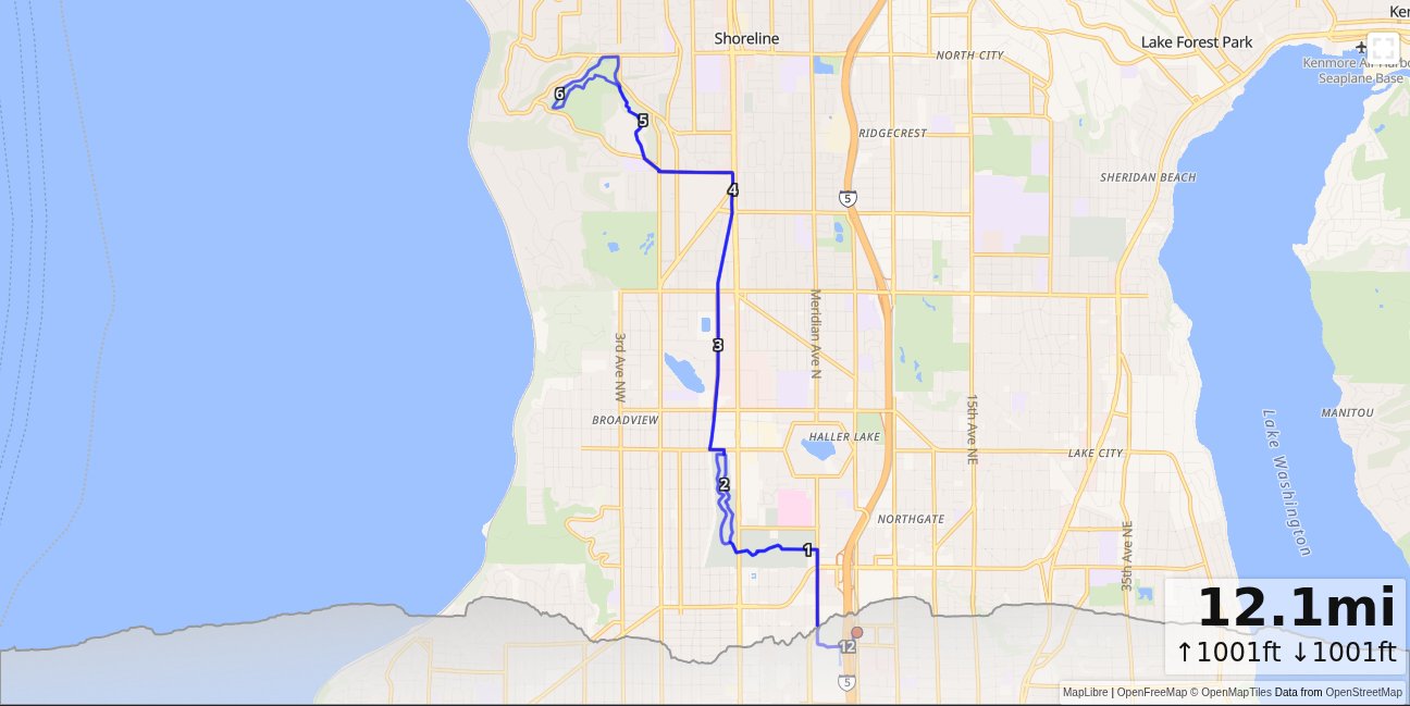 OB: Northgate, Cemeteries, Interurban Trail, Boeing Creek map