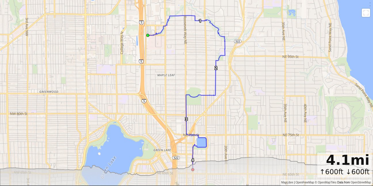Northgate, Reservoirs, Roosevelt map