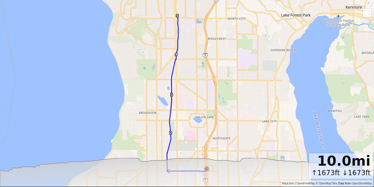 OB: Northgate, Interurban, Shoreline map