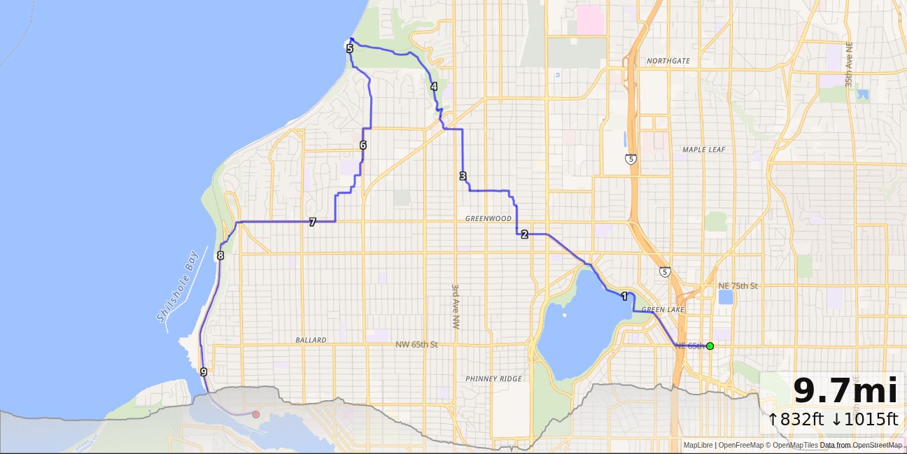 Roosevelt, Carkeek, Golden Gardens, Locks map
