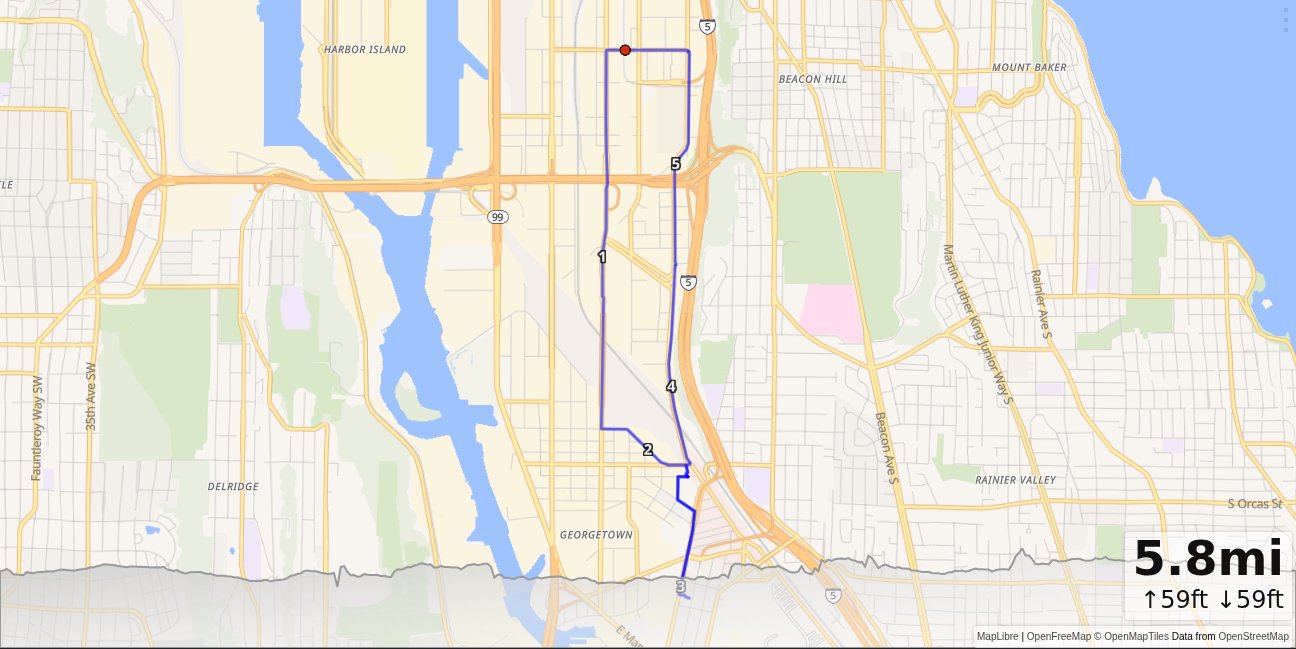 SODO, 4th Ave, Airport Way, Oxbow Park Industrial Loop map