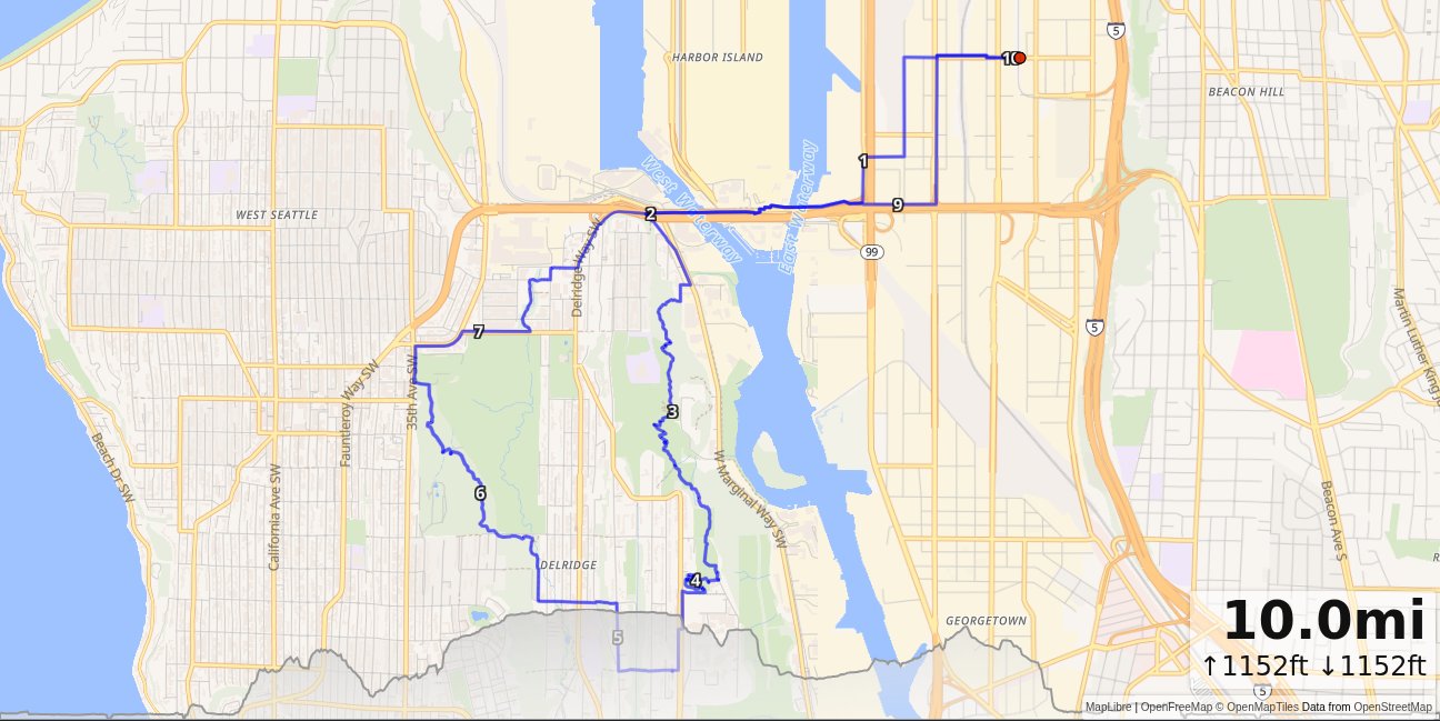 SODO, Chinese Gardens, Camp Long Loop map