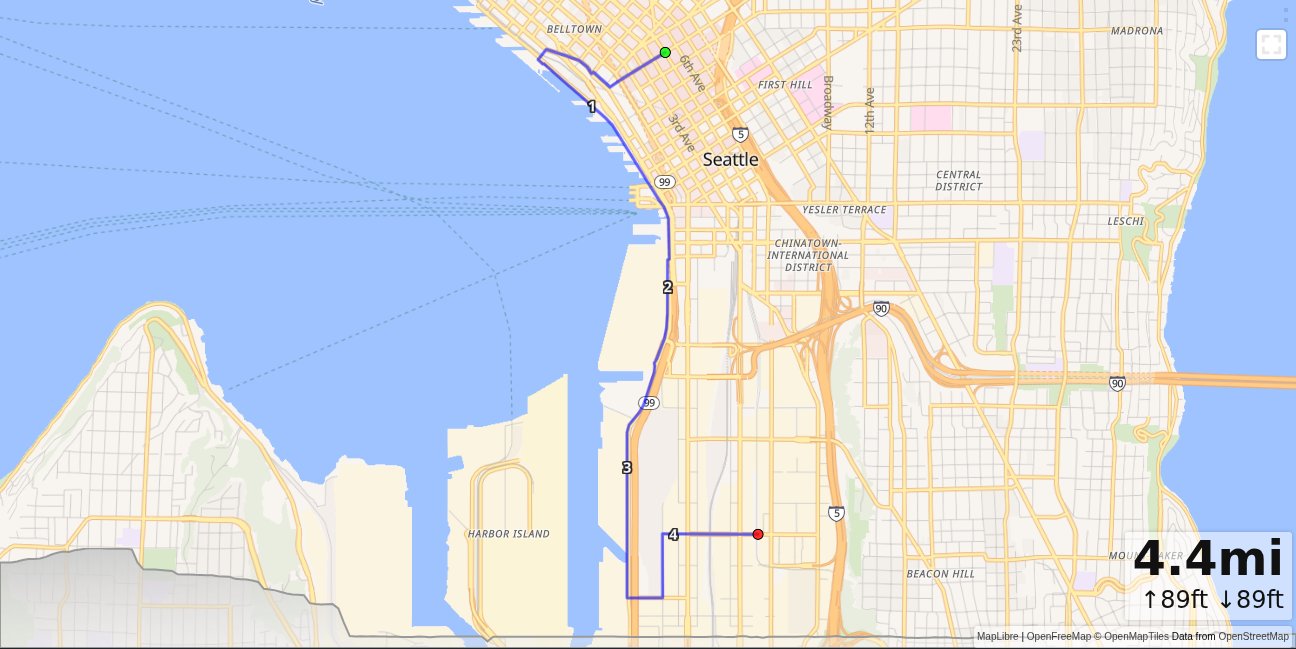 Westlake, Waterfront, Cranes, SODO map